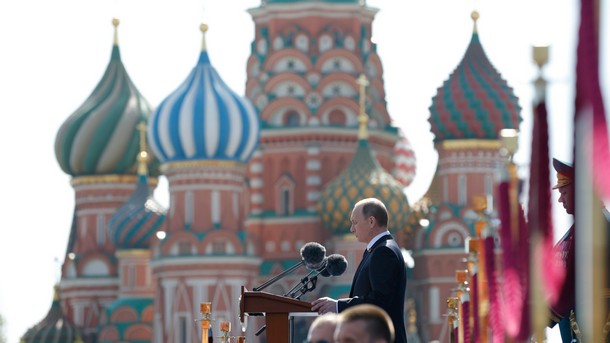 Президентът Владимир Путин на Червения площад