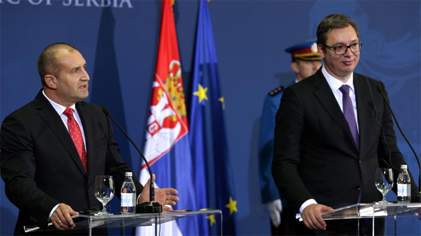 Президентите на България и Сърбия Румен Радев и Александър Вучич