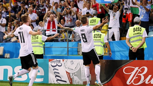 Отборът на Германия оцеля на световното първенство по футбол в