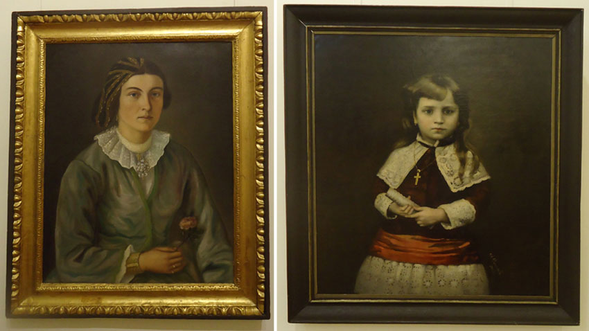 Stanislav Dospevski – Portrait of Dominika Lambreva (L); Ivan Dimitrov – Portrait of a child (R )