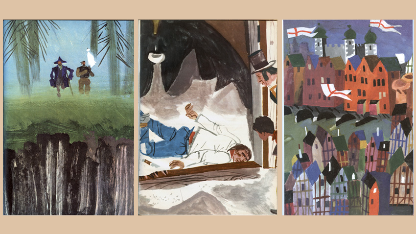 Lyuben Zidarov's illustrations from Tom Sawyer, Treasure Island and The Prince and the Pauper