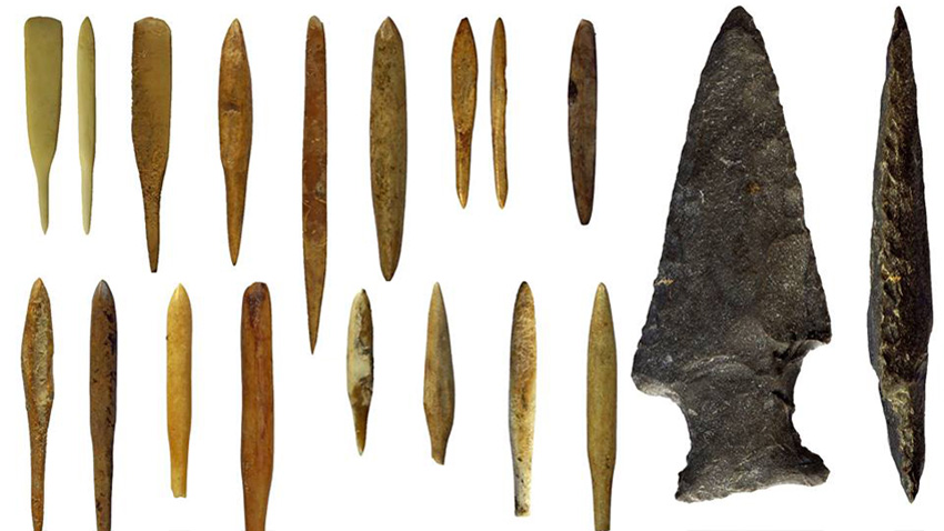 Pfeilspitzen aus der Zeit von 5.000 v. Chr.