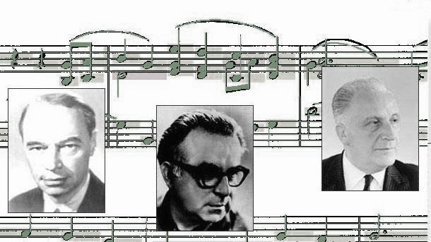BNR’de besteciler ve müzik müdürler- Dimitır Nenov, Paraşkev Hadciev ve Boyan İkonomov.