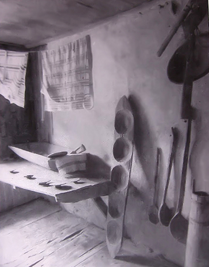 Месильное корыто в летней кухне Кьорпеевого дома, г. Котел, 1872 г.