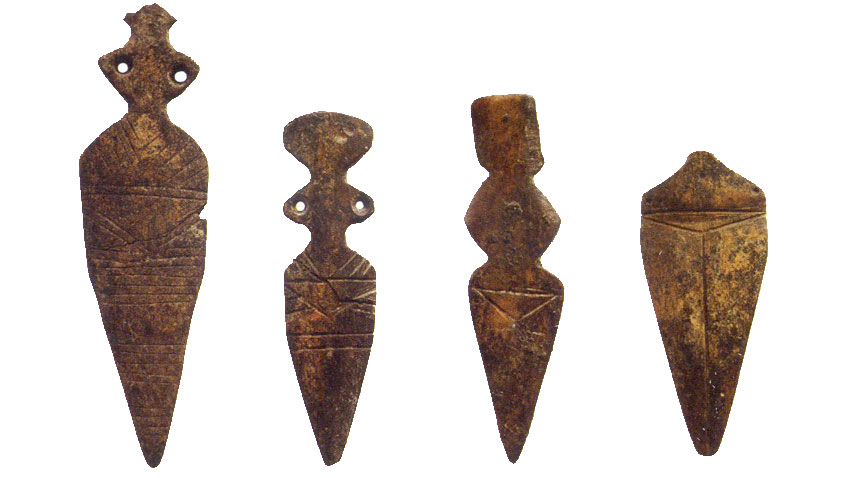 Anthropomorphic figures made of bone, late Chalcolithic
