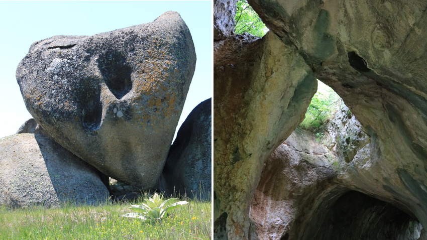 El corazón (centro de Bulgaria) y La trampa del tiempo (norte de Bulgaria)