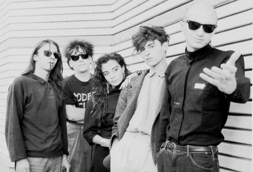 Die Band New Generation 1989, v.l.n.r: Christian Kostow, Kiril Mantschew, Alina Tringowa, Michael Peschew und Dimiter Woew.