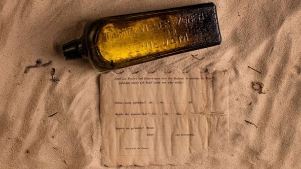 Писмо в бутилка окачествено като едно от най старите известни послания