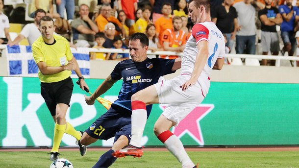 Живко Миланов игра цял мач за отбора на АПОЕЛ Никозия