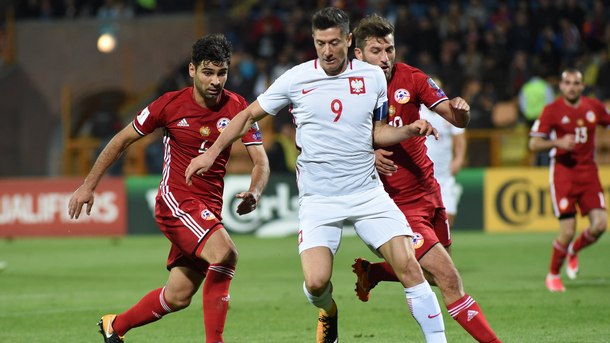 Националният отбор на Полша разгроми като гост Армения с 6 1