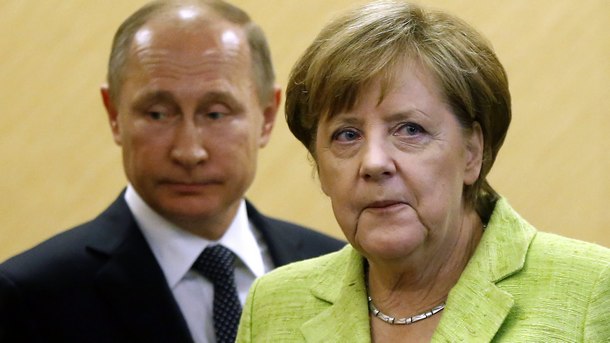 Владимир Путин и Ангела Меркел