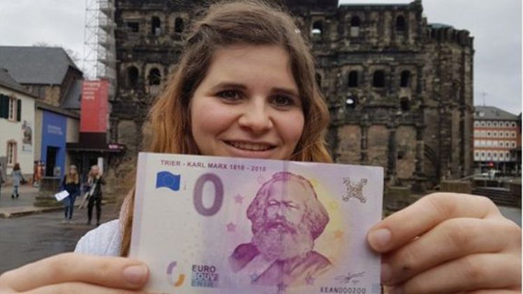 В родния град на Карл Маркс Трир отпечатаха банкнота от