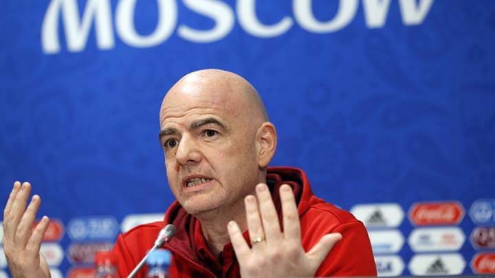 Президентът на ФИФА Джани Инфантино даде пресконференция в Москва, предаде