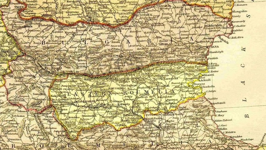 Карта болгарских земель в результате Берлинского трактата