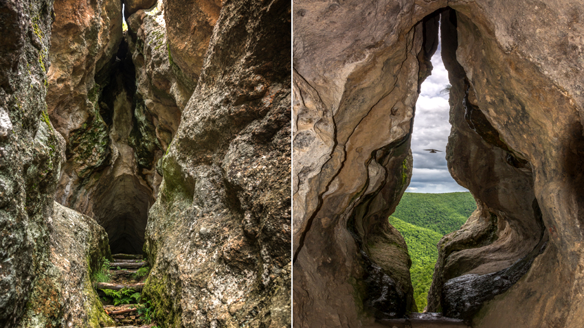 Пещерата Тангардък кая, или Утробата, до с. Ненково, област Кърджали. Снимки: Владимир Тренчев