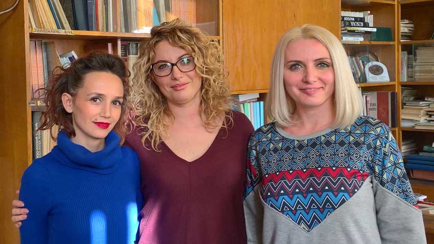 Afërdita Abdullahi, Ylberta Halili dhe Vjosa Osmani në Degën e Ballkanistikës të Universitetit të Sofjes