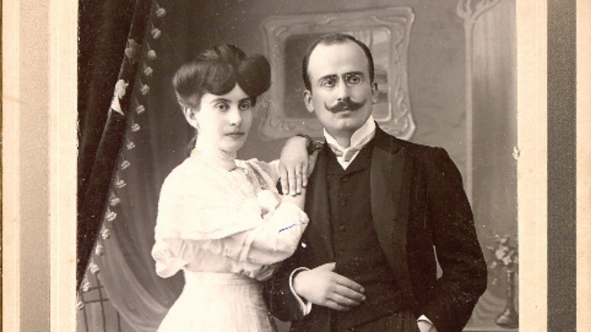 Panço Dorev ve eşi Yadviga Doreva, 1908, Selanik