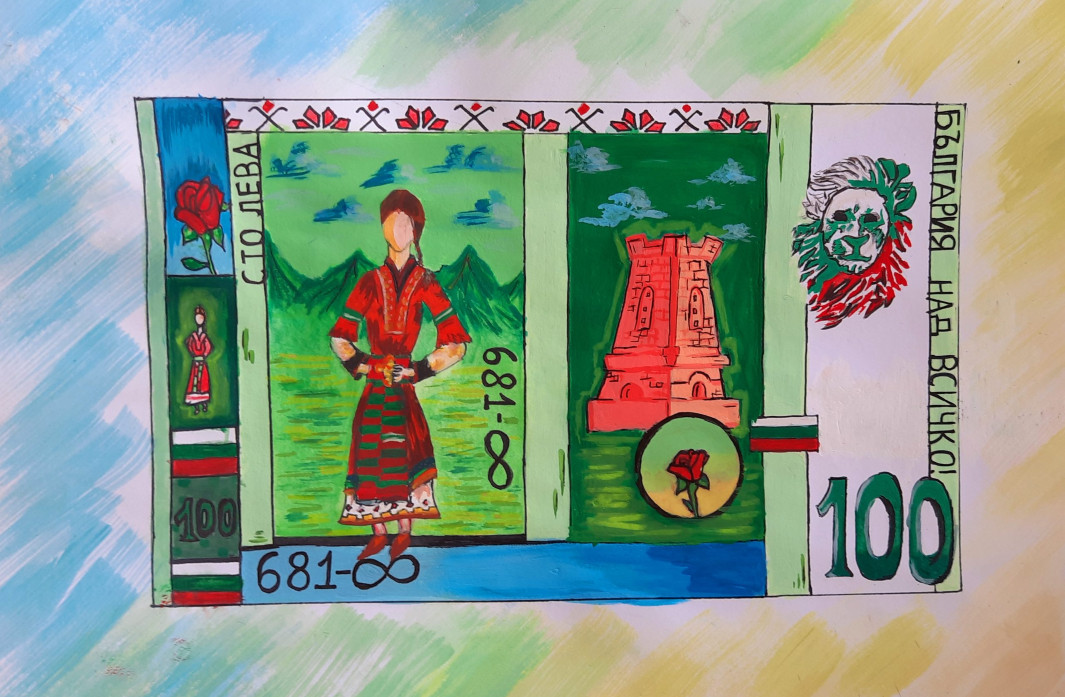 Кристина Манушкина, 12 г. Паричка със символите на България