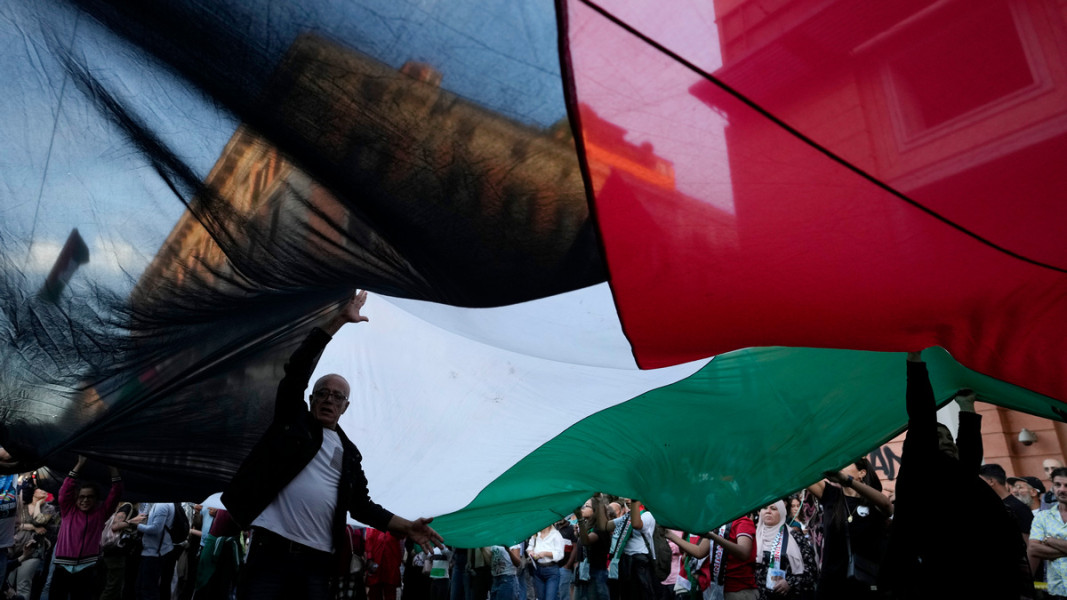 Демонстрация в подкрепа на палестинския народ, Италия, 13 октомври 2023 г. Снимка: АП/БТА