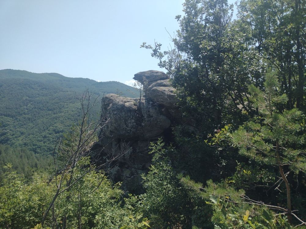 A rock eagle guarding the sanctuary and the shrines