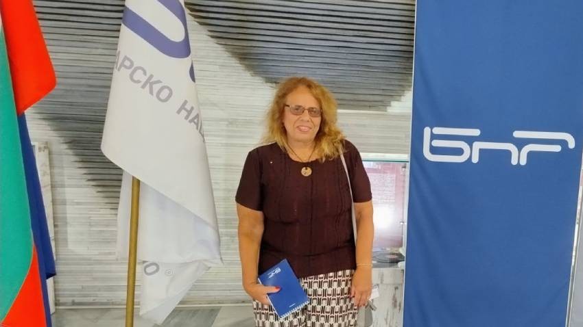 Анна-Мария Бунева при гостуването си в Радио България