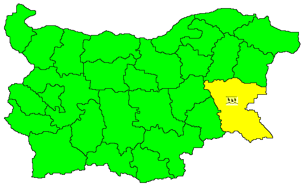 Карта на опасните явления за 02.11.2023 г./НИМХ