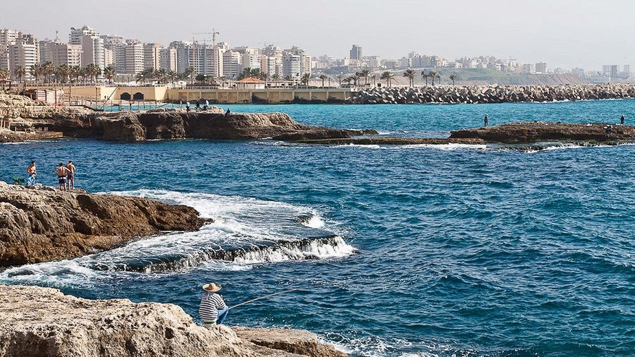 Ливанското крайбрежие край Рауш. Снимка: Анелия Талиб