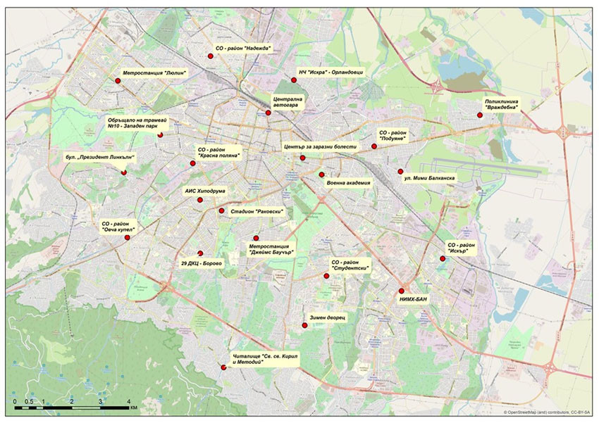 Започна монтирането на 22 сензорни станции за измерване на въздуха в София