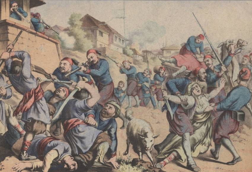 Потушаване въстанието в Босна и Херцеговина, гравюра