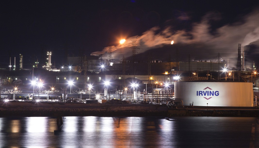 Компанията Irving Oil потвърди, че е имало значителен инцидент в