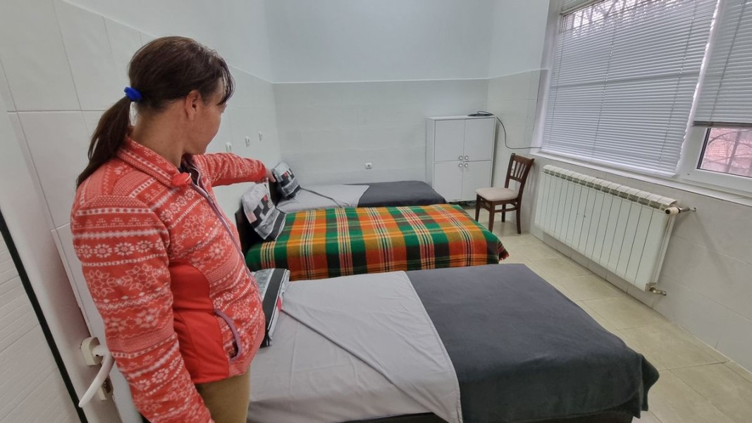 Помещение в приюта за временно настаняване в село Скалица, община Тунджа (Ямболско) Снимка: БТА