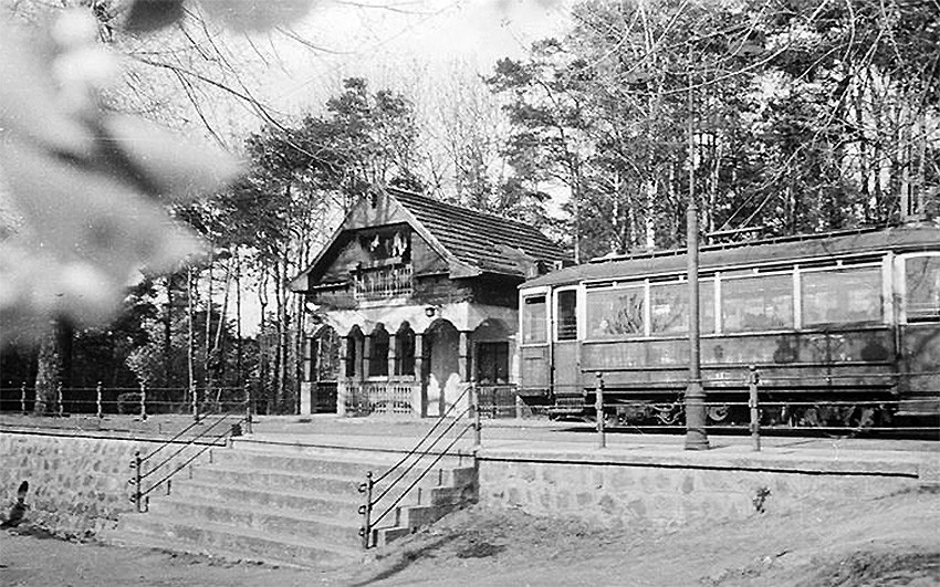 1945 yılındaki tramvay durağı.