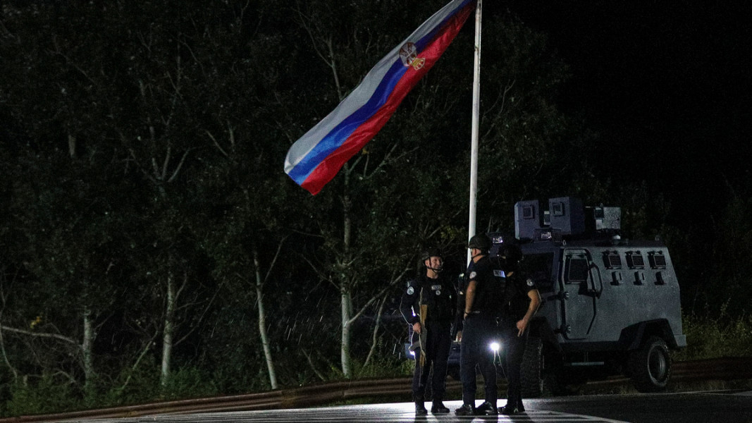 сръбски патрули в Северно Косово   снимка: БТА