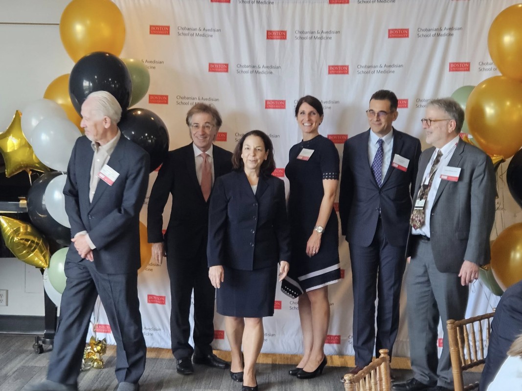 Dr Kefalov after receiving his award as the Distinguished Alumnus of the BU Alumnae Association.