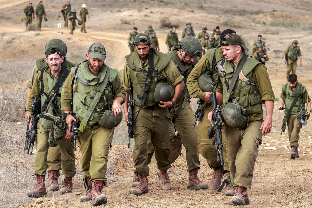 Израелски войници на границата с Газа, 12 ноември 2023 г.