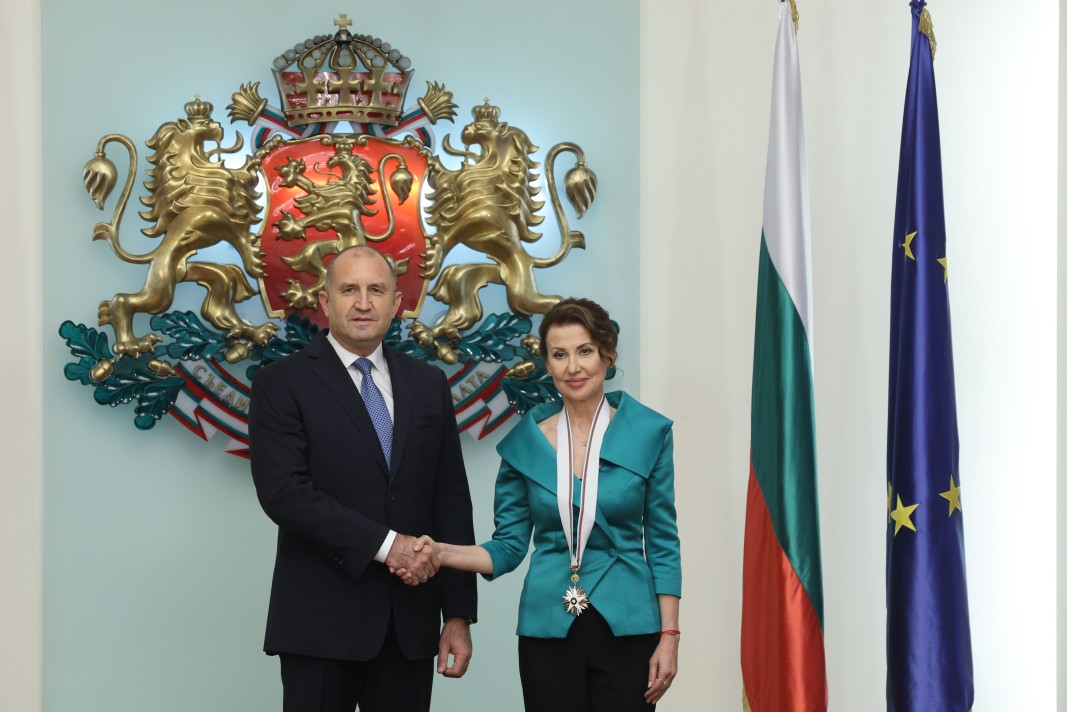 Президентът Радев и Илияна Раева; Снимка: БТА