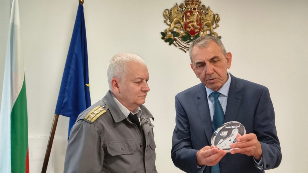 комисар Евлоги Стамов и директорът на РИОСВ - Русе Дауд Ибрям