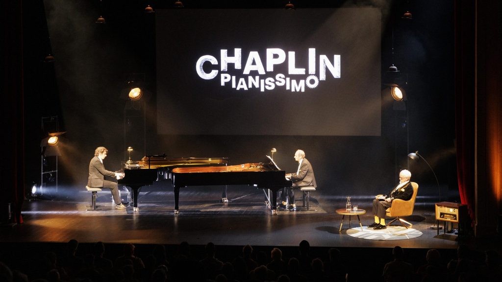 Юджийн Чаплин с пианистите Жан-Паскал Бентюс и Силвен Моризе