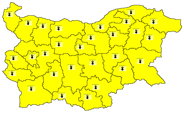 Карта на опасните явления за 17.07.2023 г./НИМХ