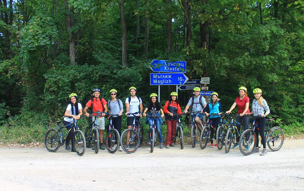 Travel bloggers in the area of Tryavna  Photo: Krasimira Ilieva