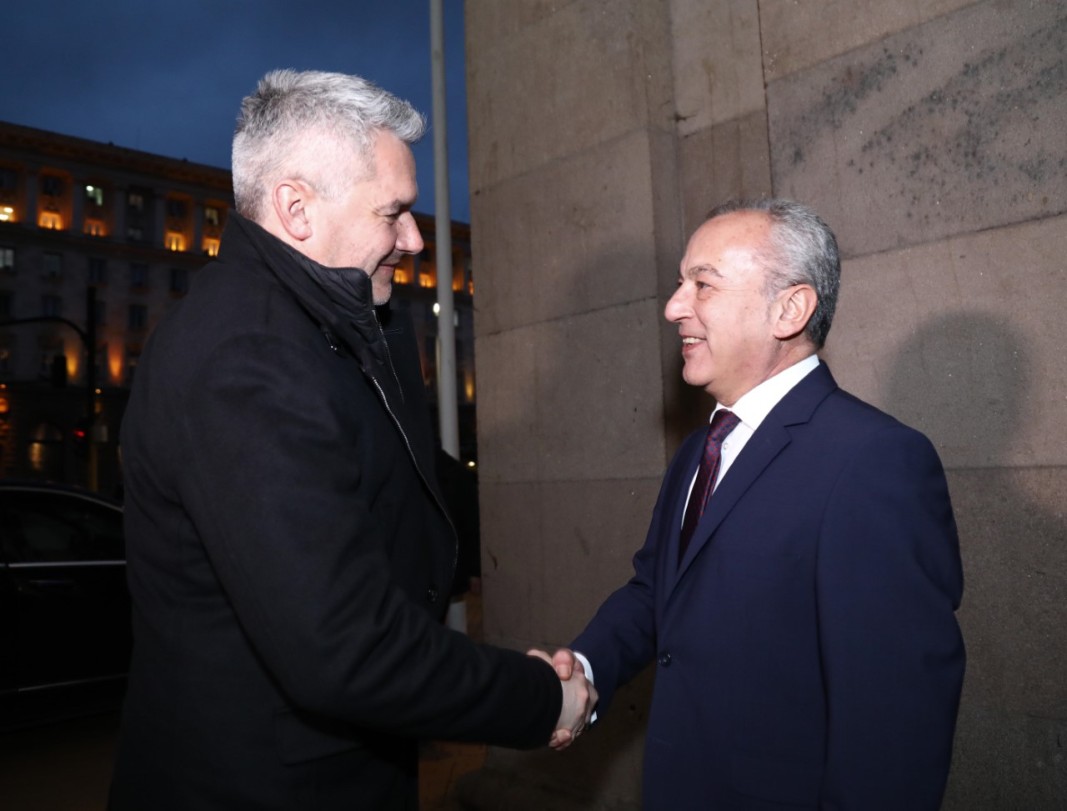  Австрийският канцлер Карл Нехамер и служебният министър председател Гълъб Донев разговаряха в Министерски съвет - 23 януари 2023 година 