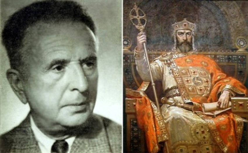 Dimitar Gudjenov et le tableau « Le Roi Siméon »