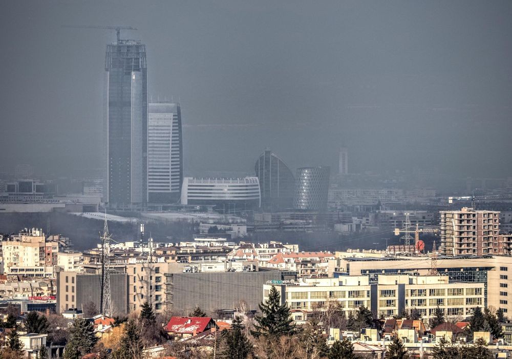 Pollution de l'air à Sofia, janvier 2025