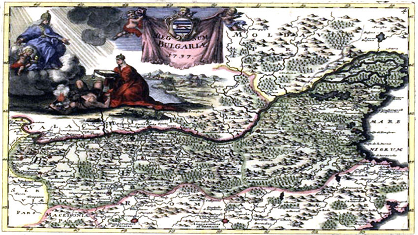 Мапа Царства Бугарске 1737. г.  Јохана ван дер Бругена