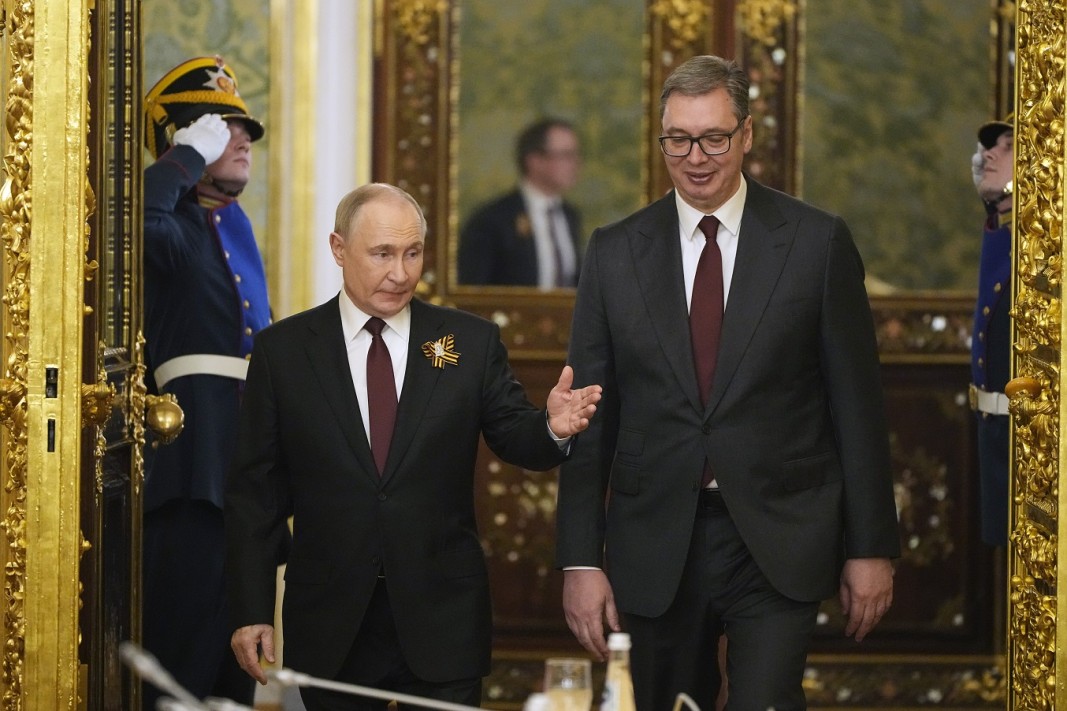 Путин и Вучич в Кремъл, 9 май 2025 г./БТА