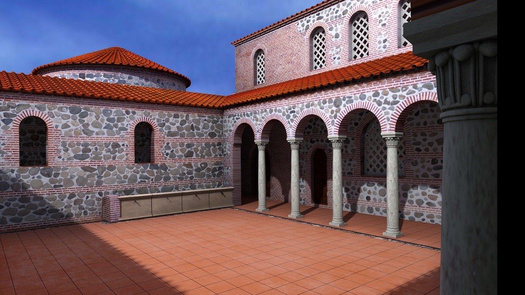 Визуализация на епископската базилика в Сандански