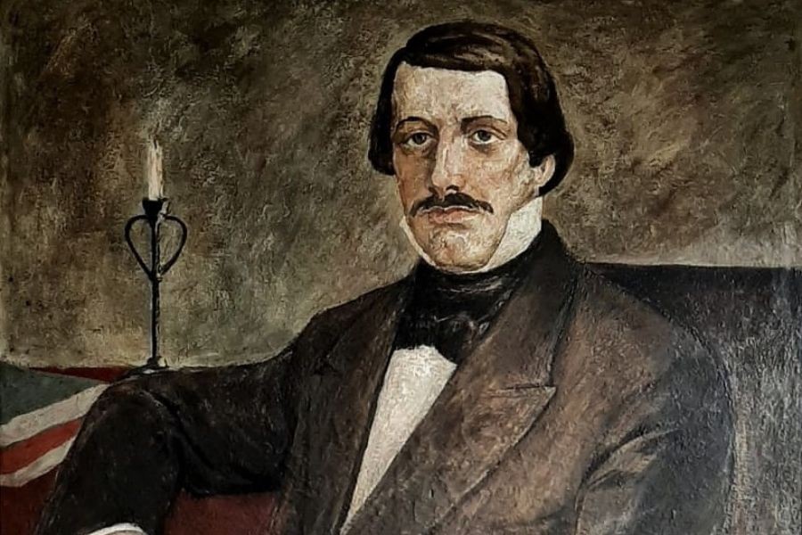 Pikturë e Naum Veqilharxhit nga Ramadan Karanxha nga viti 1978