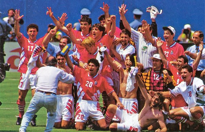 Сборная Болгарии, занявшая 4-е место на Чемпионате мира в 1994 году в США