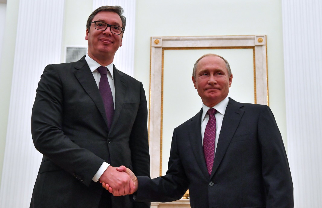 Сръбският президент Александър Вучич който е на посещение в Москва