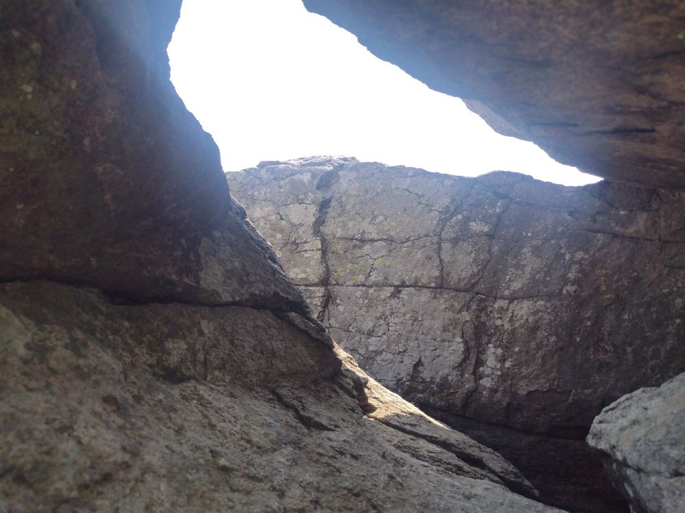 One of the first crawl-holes along the path